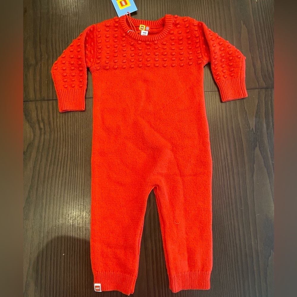 NWT LEGO x Target Red Textured Sweater One Piece Romper